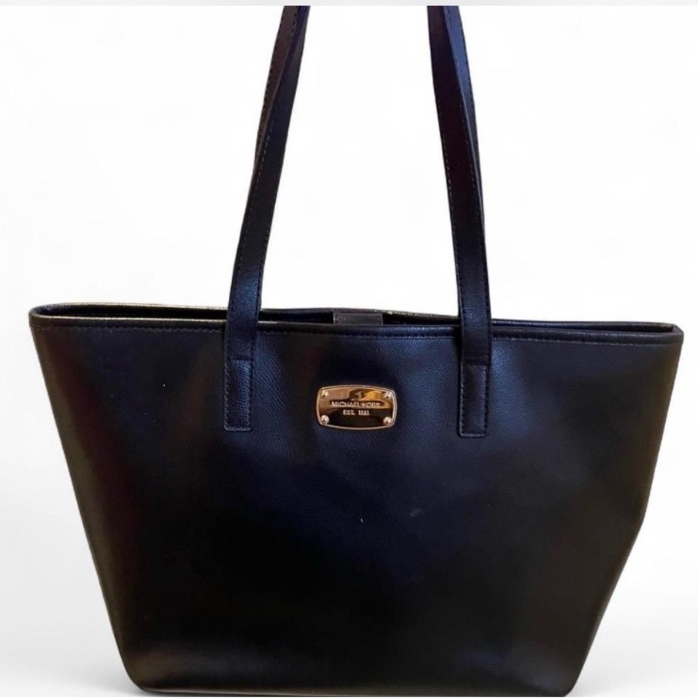Michael Kors Jet Set Travel large Saffiano leather tote bag in black